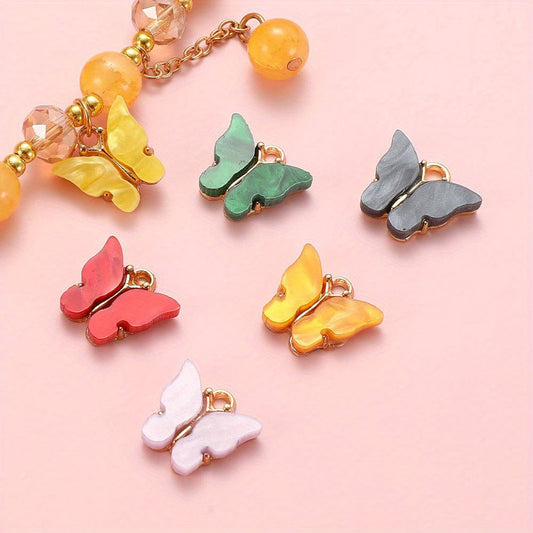 Multicolor Butterfly Alloy Pendants