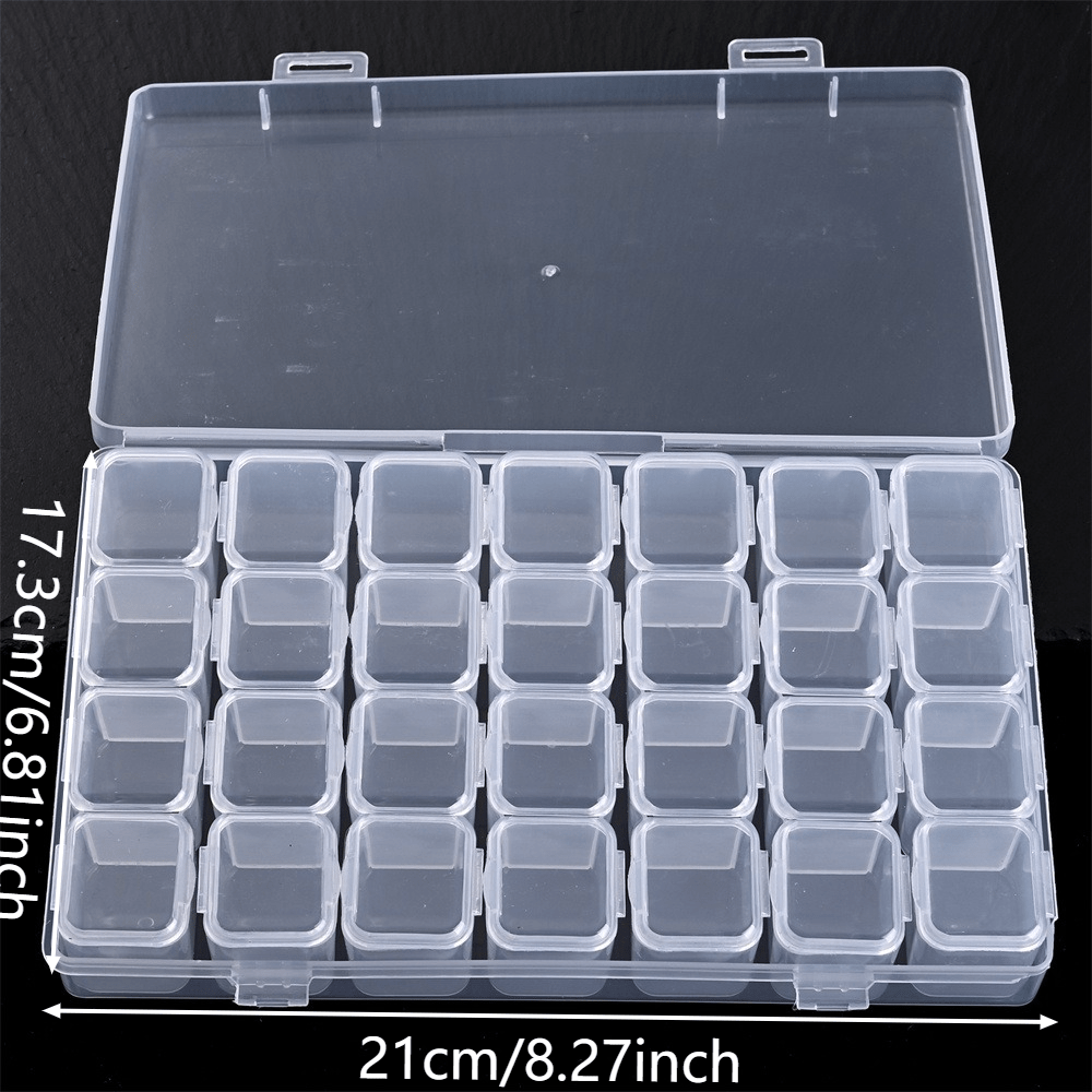 44/56/64 Grid Transparent Beads Storage Organizer