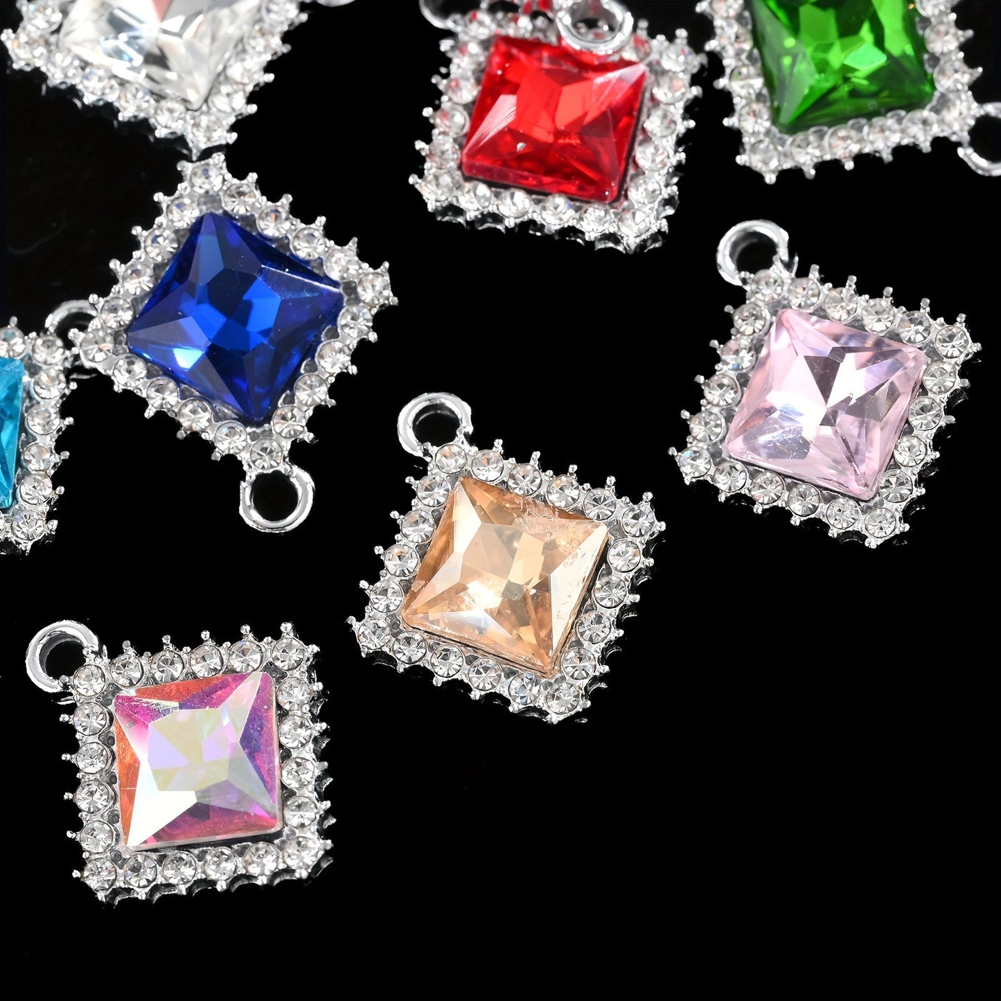 Square Alloy Pendant Set