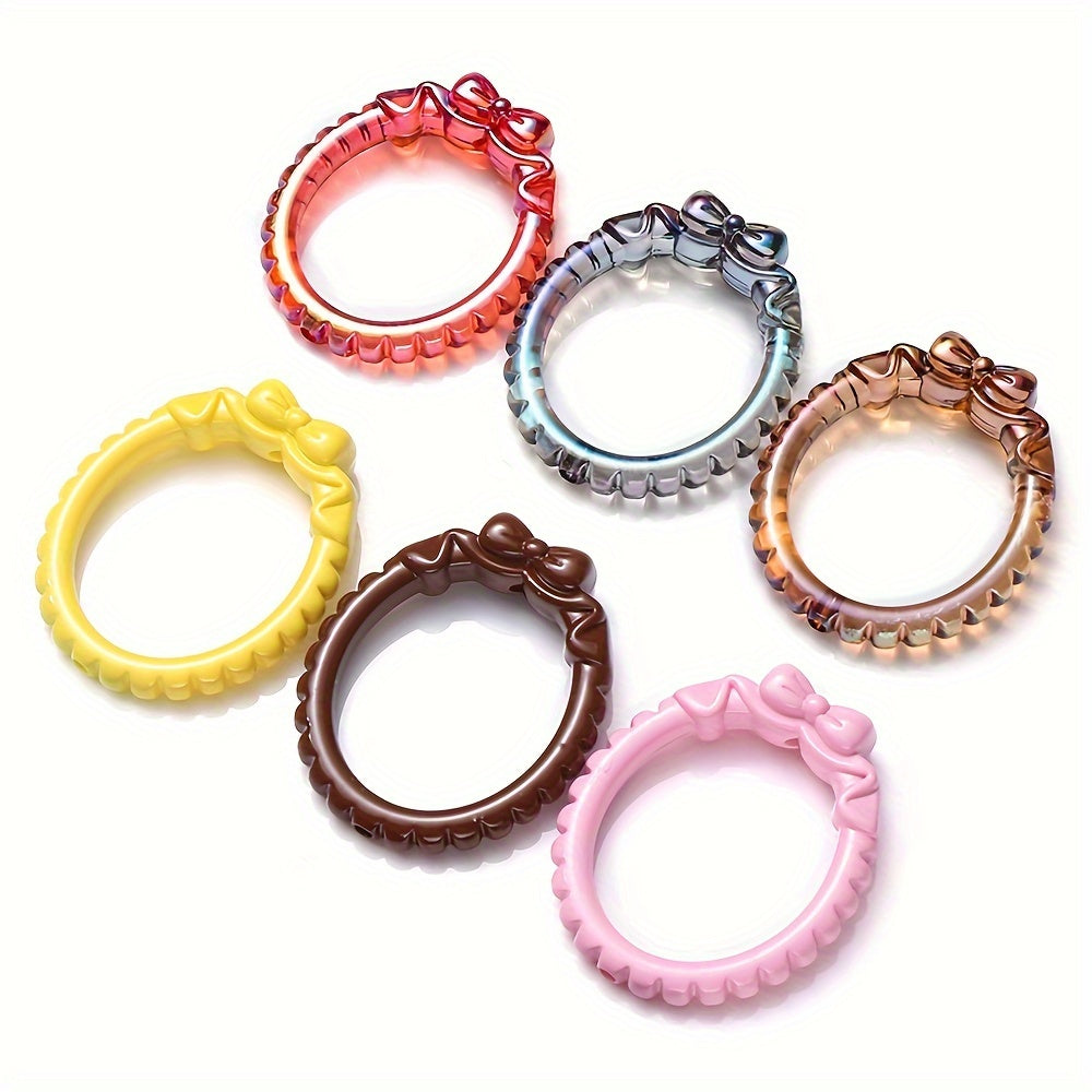 Wave Line Hollow Resin Beads