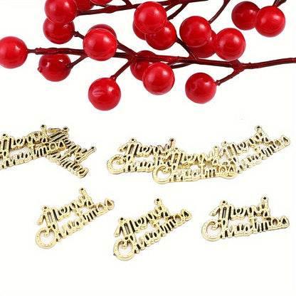 Merry Christmas Acrylic Pendant Charms