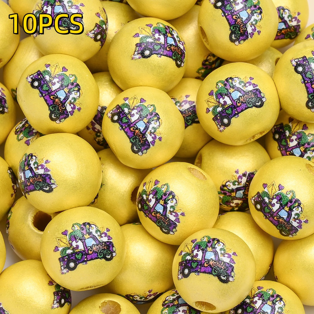 10pcs/set 16mm Carnival Wooden Beads