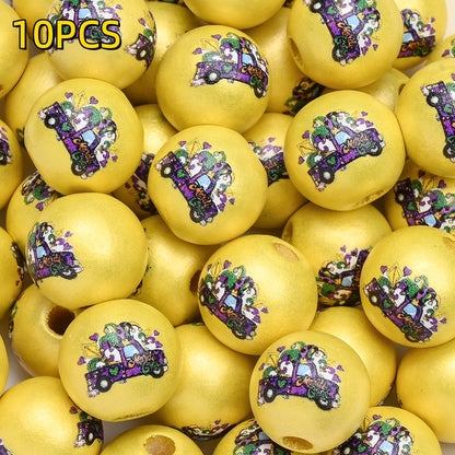 10pcs/set 16mm Carnival Wooden Beads