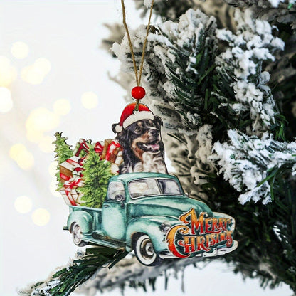 Wooden Merry Christmas Decorative Pendant