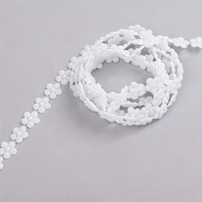 2m Imitation Pearl & Shell Rose Flower Bead Chain