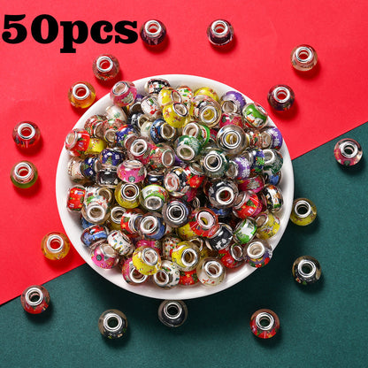 Christmas Lampwork Style Beads