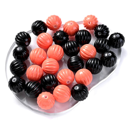 50pcs 15mm Acrylic Pumpkin Beads