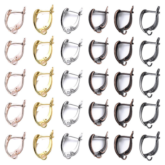 10-Piece D-Shape Copper Earring Hooks