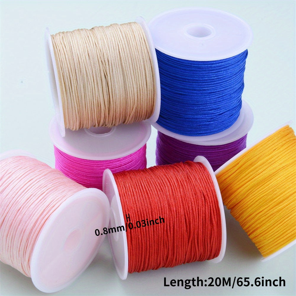 20m 0.8mm Colorful Nylon Chinese Knot Cord