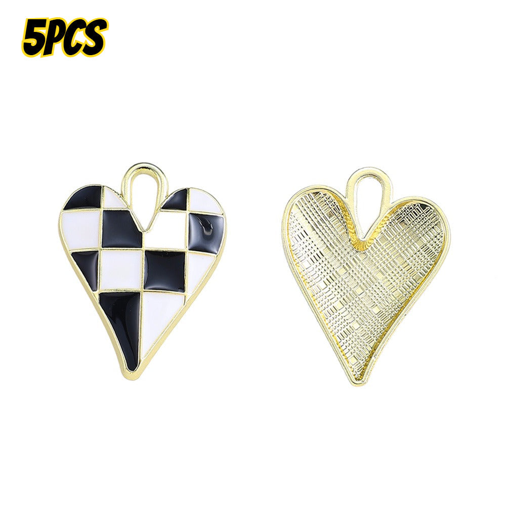 Alloy Enamel Big Heart Charms