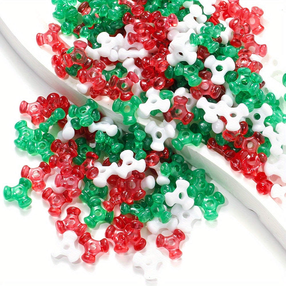 Christmas Acrylic Tri Beads
