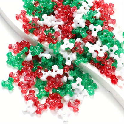 Christmas Acrylic Tri Beads