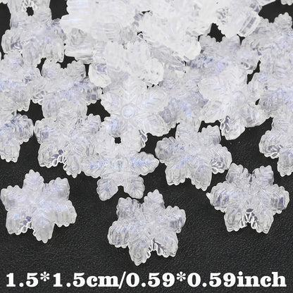 Ice Snowflake Acrylic Beads