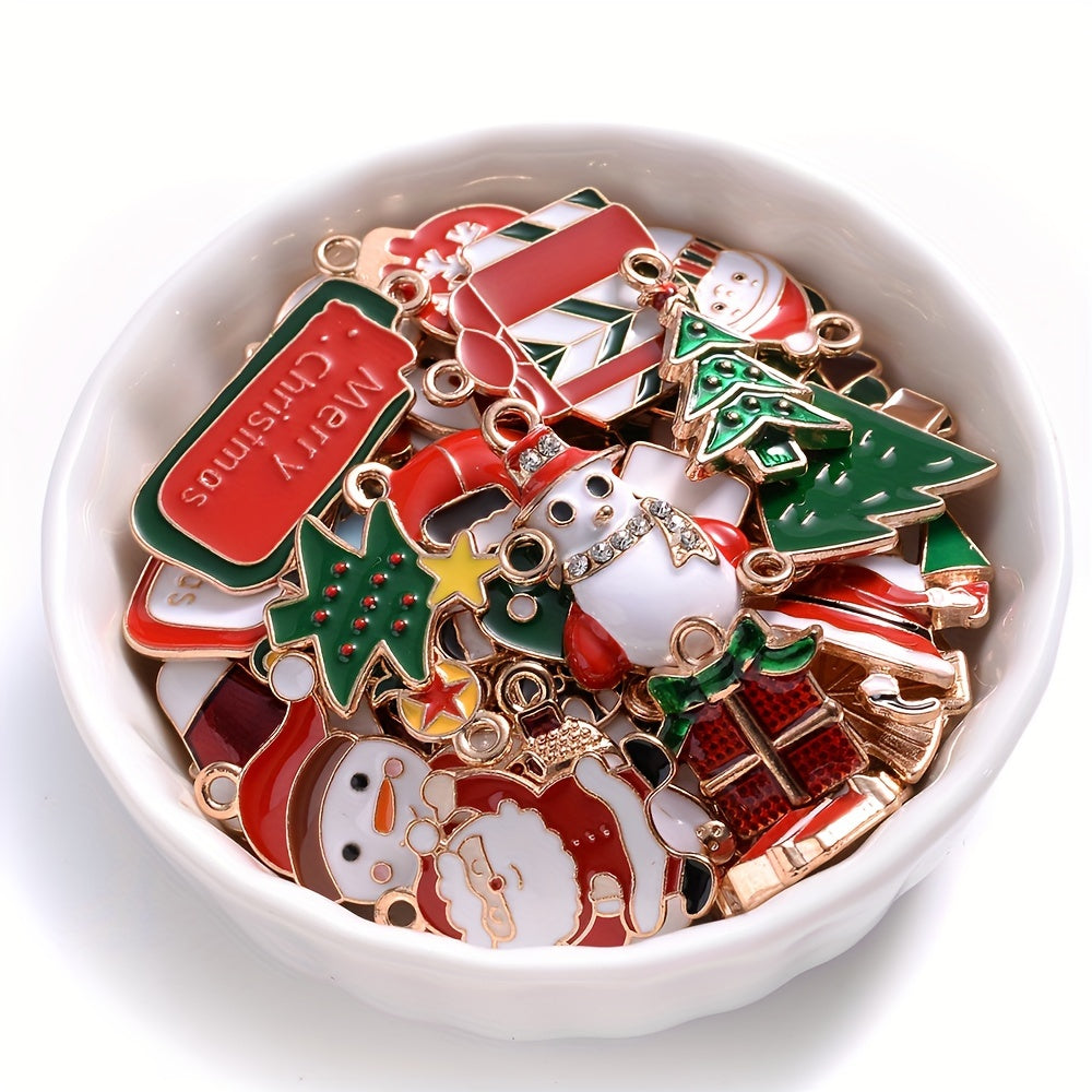 Mixed Metal Christmas Pendants