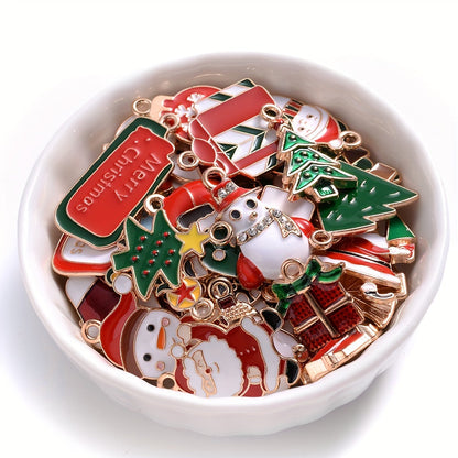 Mixed Metal Christmas Pendants