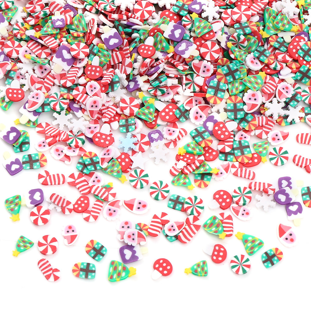 Christmas Polymer Clay Spacer Beads