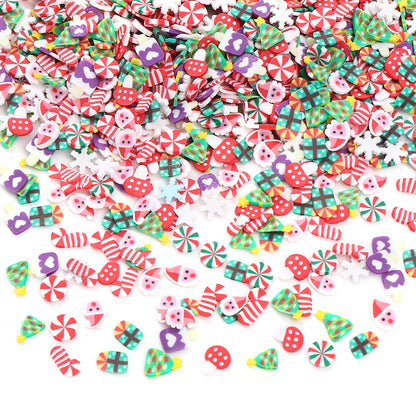 Christmas Polymer Clay Spacer Beads