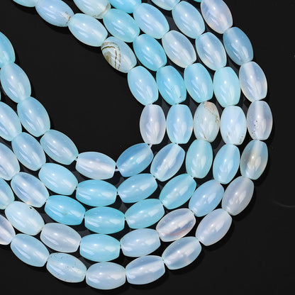 32pcs/strand 8x12mm Natural Agate Rice Shaped Beads