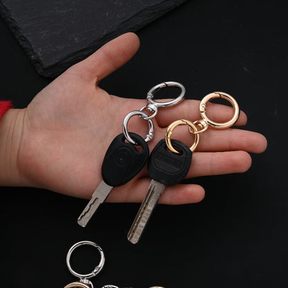 12 Pairs Double Circle 360° Rotatable Keychain Clasp Set