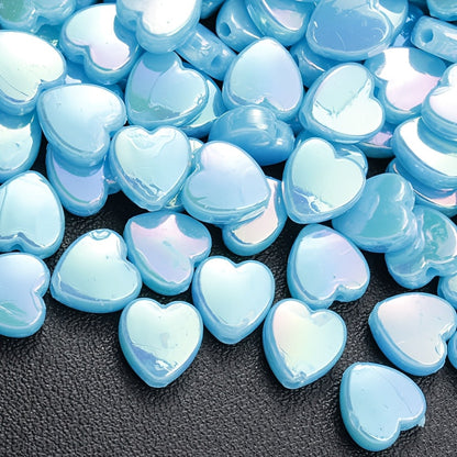 100-Piece 9 mm Love Acrylic Spacer Beads