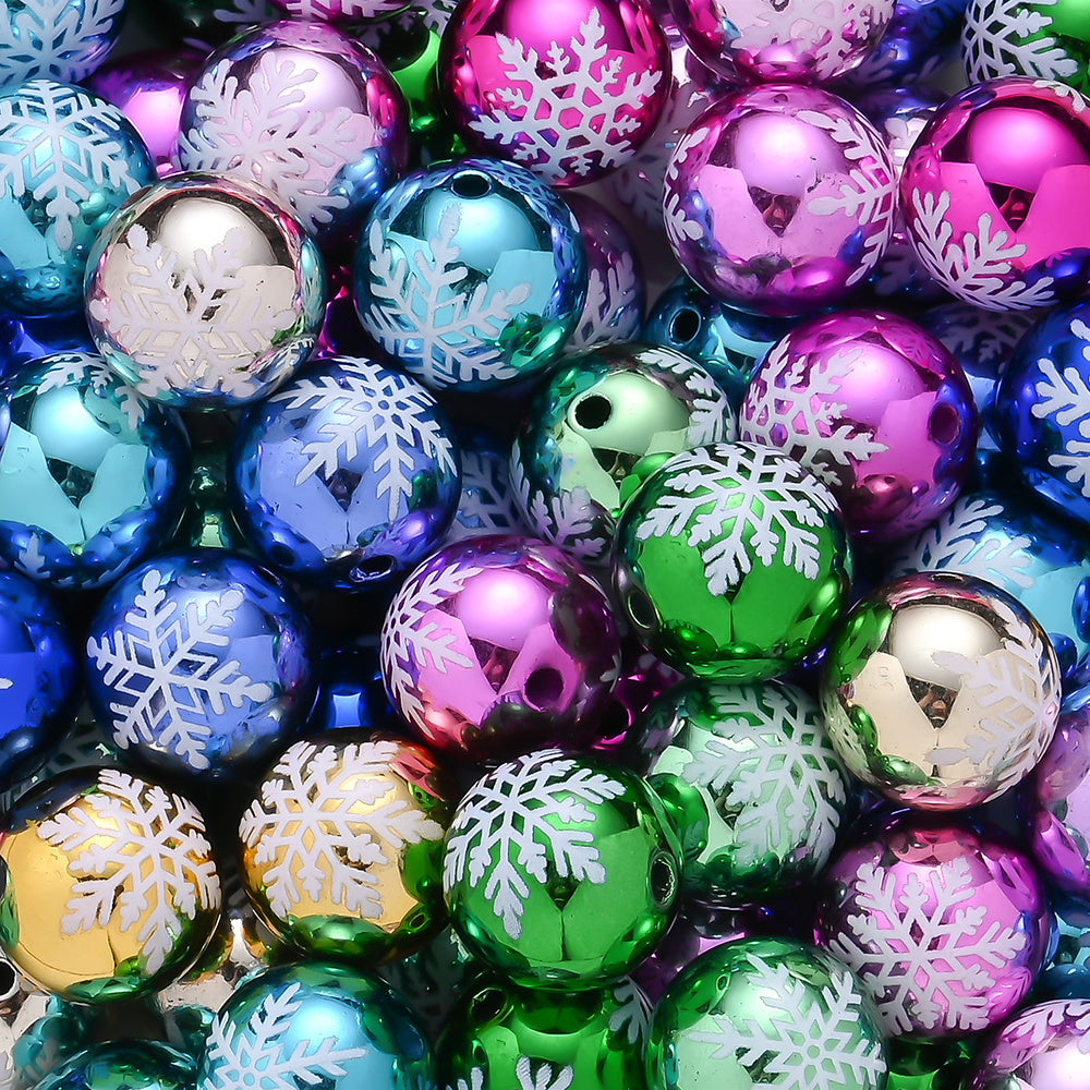 Christmas Snowflake Acrylic Beads