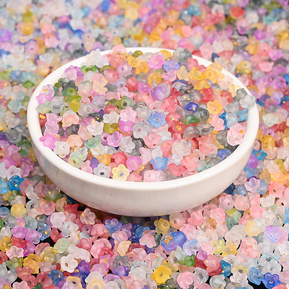 Gradient Bellflower Spacer Beads