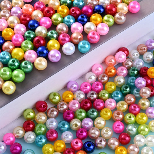 Colorful Imitation Pearl Acrylic Beads