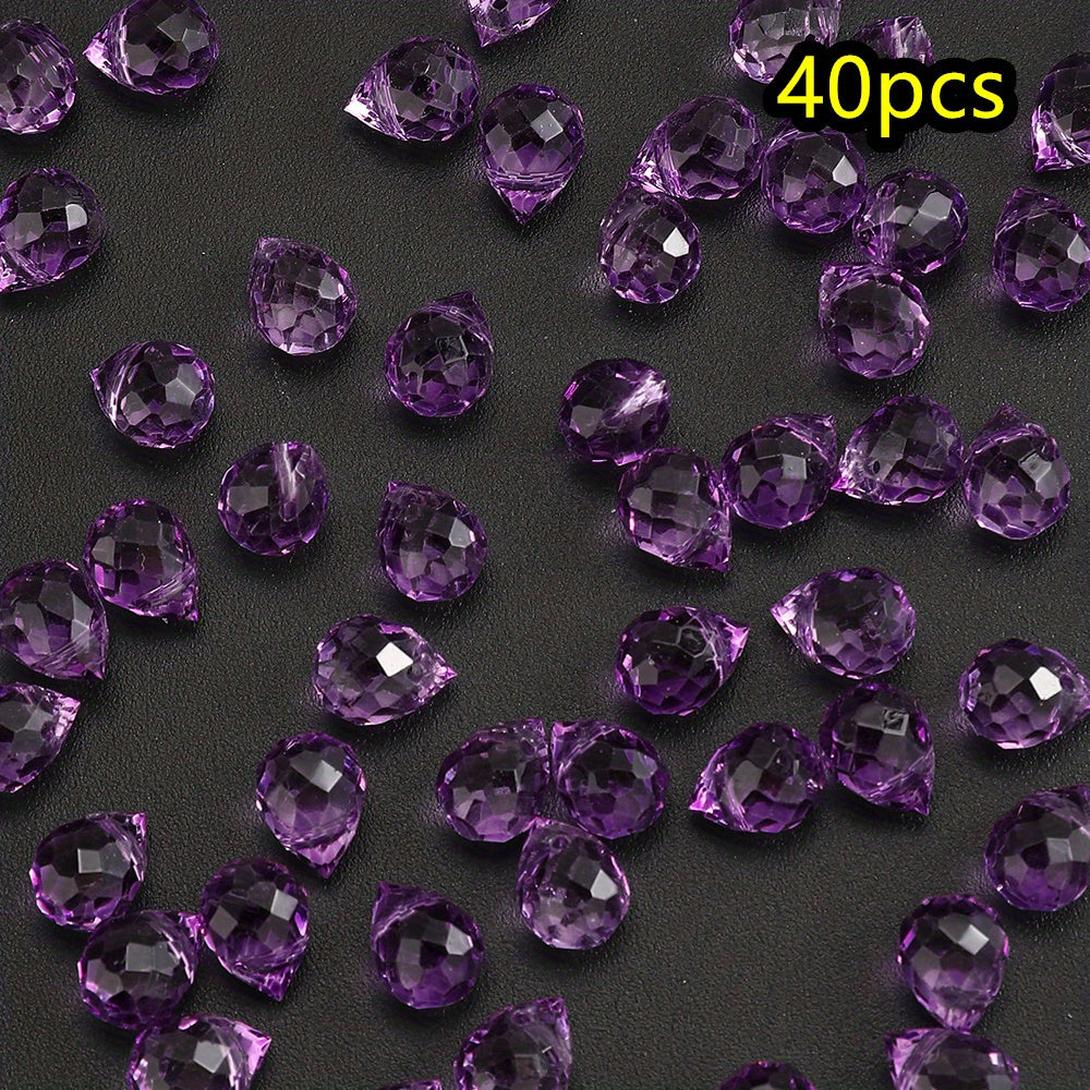 40pcs/set 8x10mm AB Color Faceted Strawberry Glass Beads
