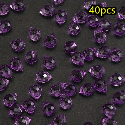 40pcs/set 8x10mm AB Color Faceted Strawberry Glass Beads