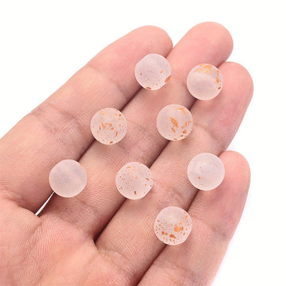 Transparent Matte Acrylic Round Beads