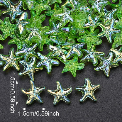 AB Ocean Starfish Glass Beads
