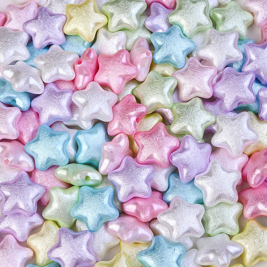 Colored Star Acrylic Beads