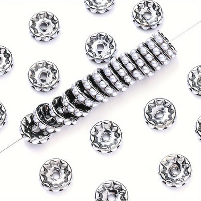 20PCS 12mm Alloy & Round Acrylic Spacer Bead Set
