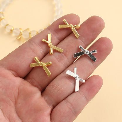 20pcs 12x20mm Tiny Bowknot Pendant Beads