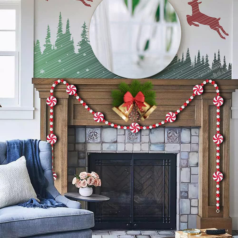 10PCS Christmas Acrylic Candy Cane Hanging Ornament Set