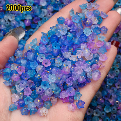 Gradient Bellflower Spacer Beads