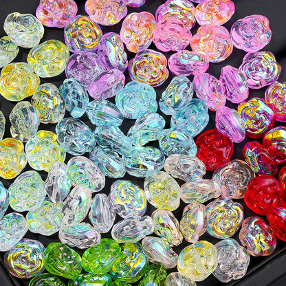 AB Rose Lampwork Beads