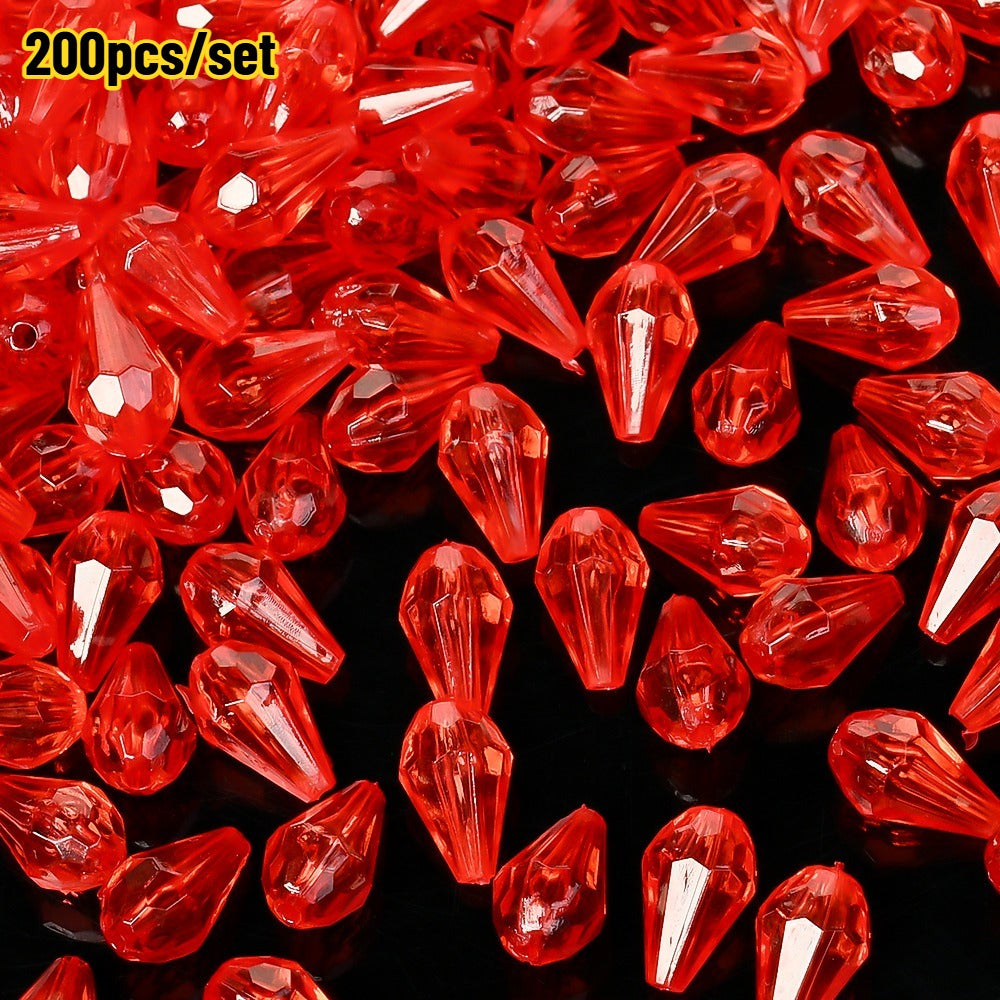 Faceted Waterdrop Acrylic Beads