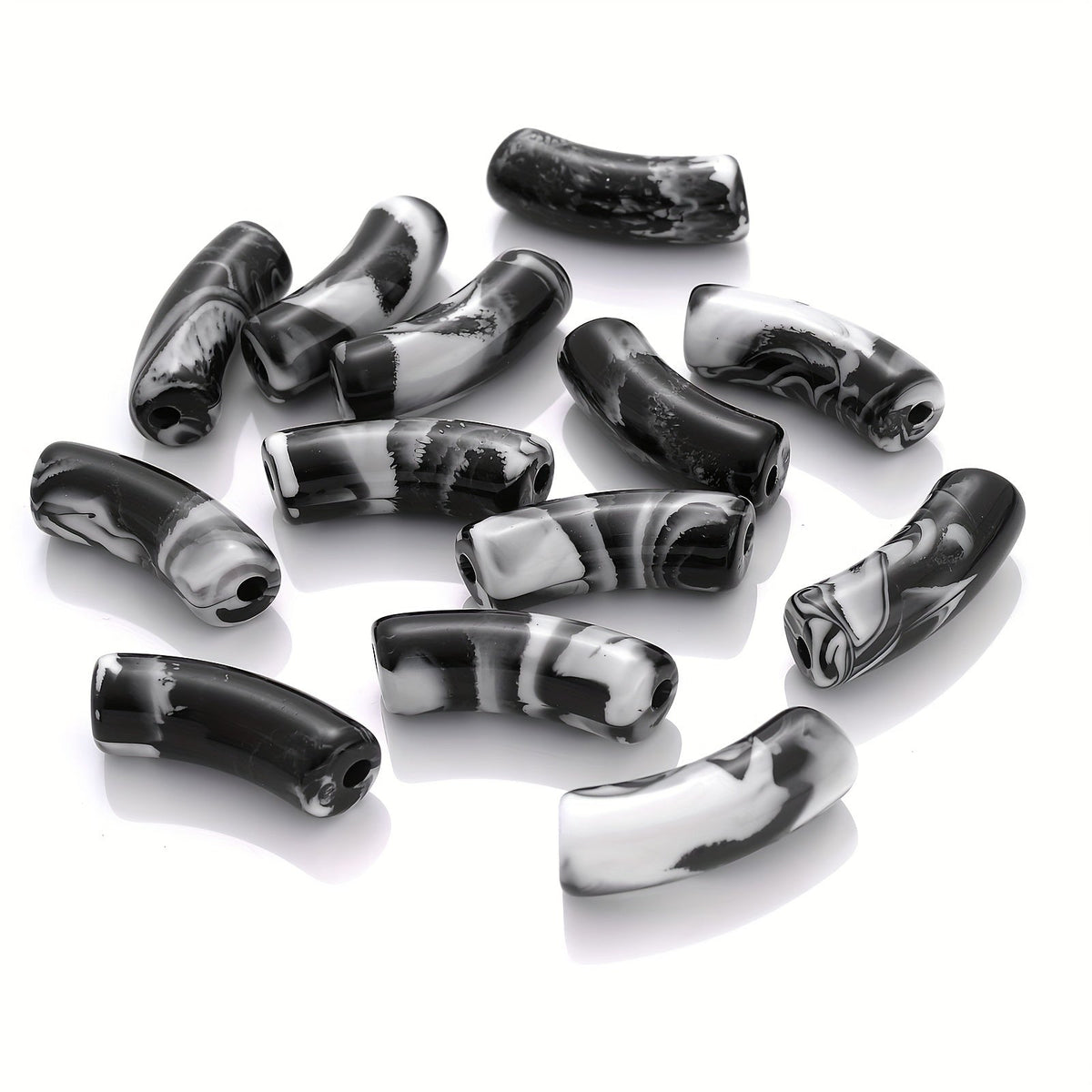 Gradient Curved Acrylic Beads