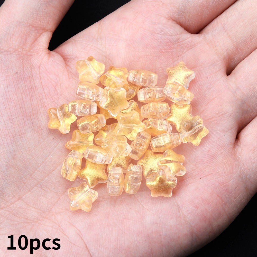 Multicolor Star Spacer Beads