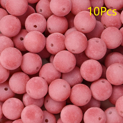 Frosted Round Acrylic Beads