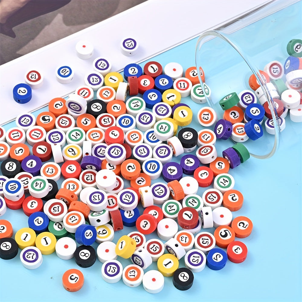 Mixed Color Billiards Polymer Clay Beads