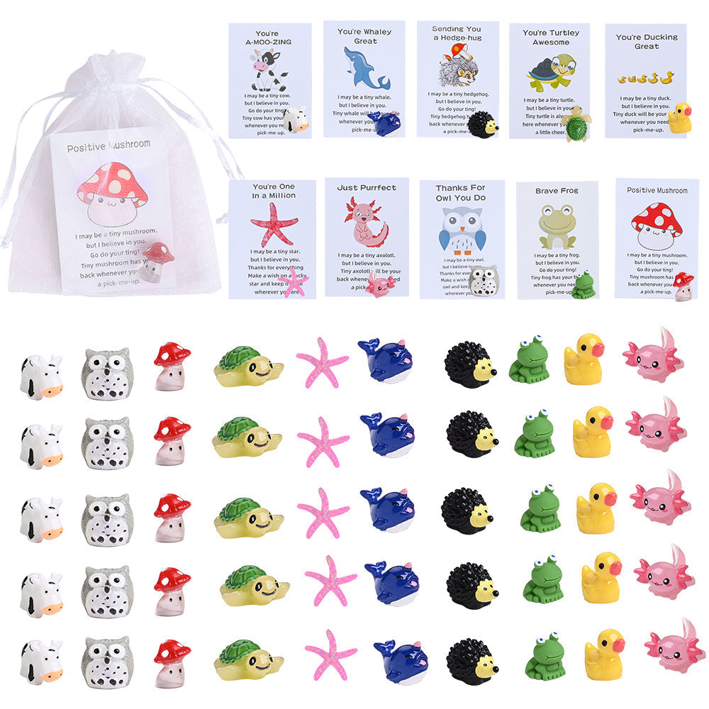 20PCS Resin Pocket Gift & Decorative Ornament Set