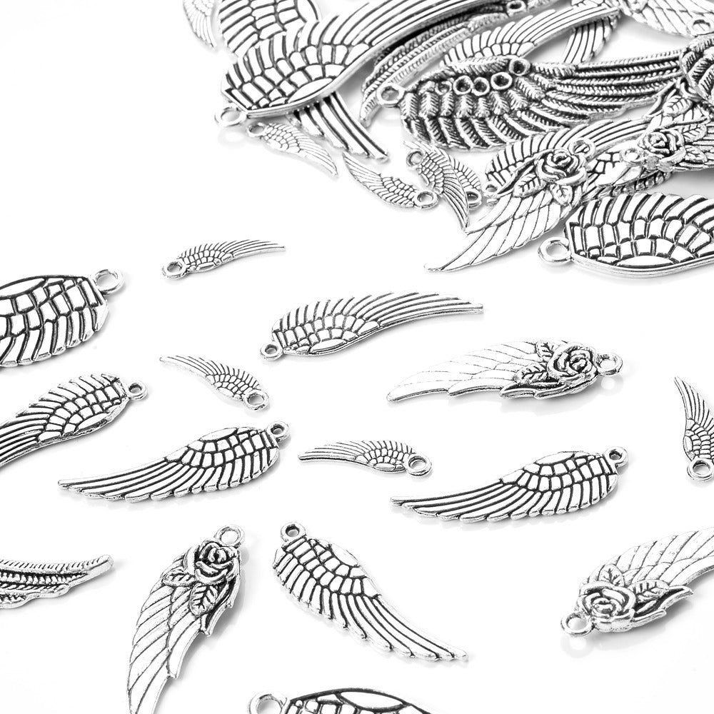 Vintage Alloy Wing Pendants