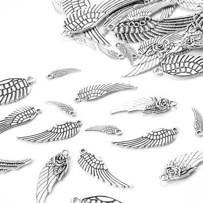 Vintage Alloy Wing Pendants