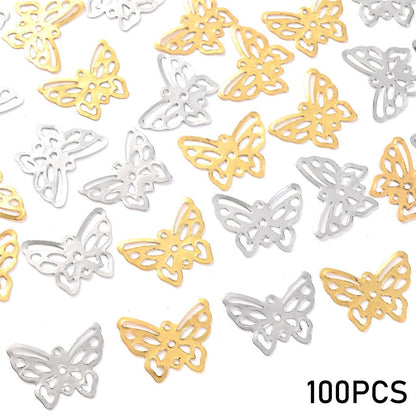 50/100PCS 16×21mm Iron Butterfly Jewelry Findings