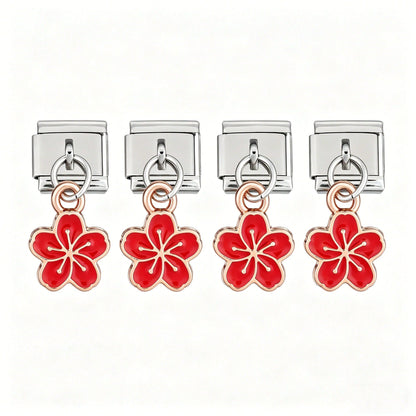 Cherry Blossom Module Bracelet Pendant Charms