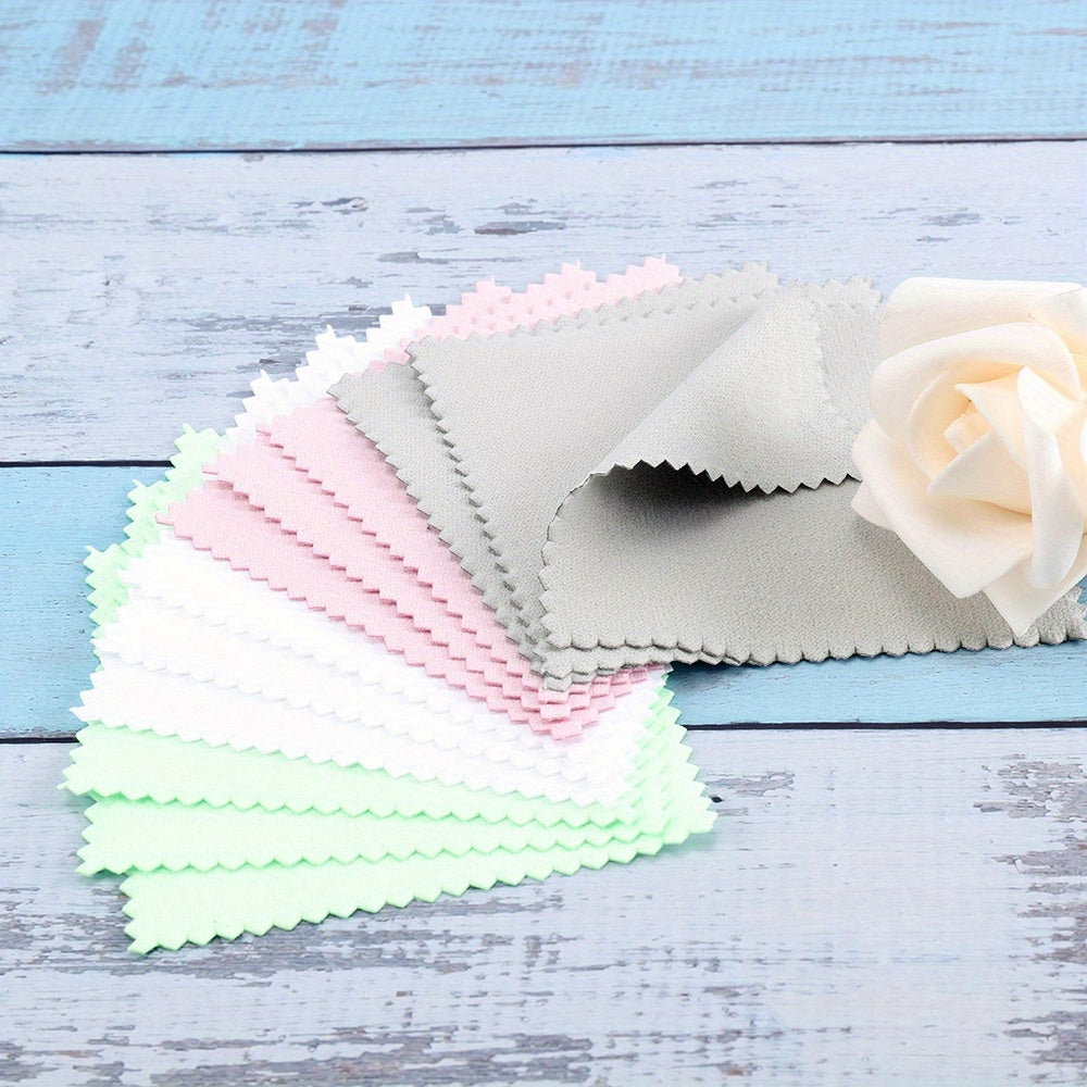 8x8 cm Double-Sided Velvet Jewelry Polishing Cloths