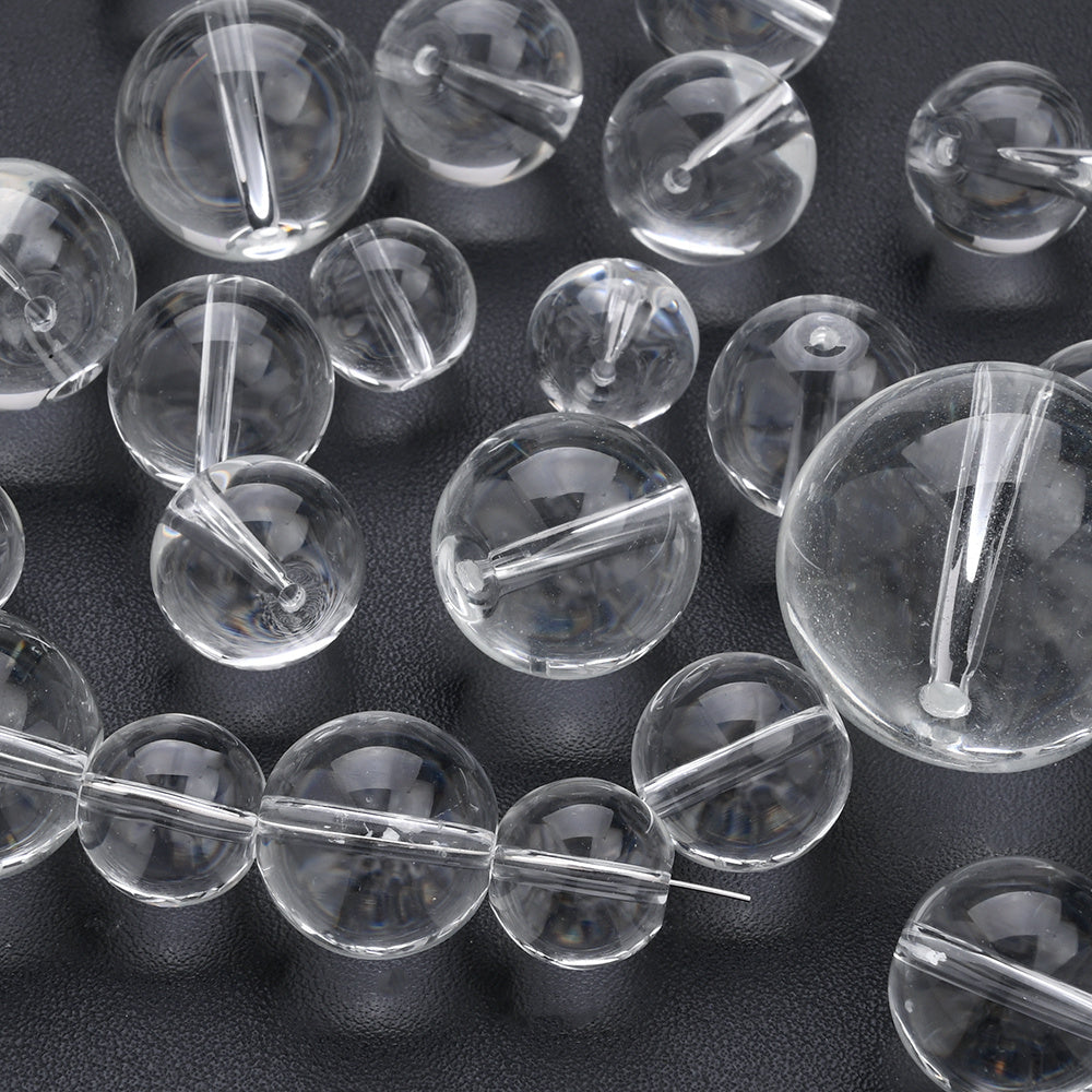 Clear Round Glass Beads