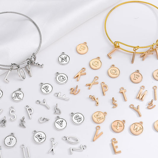 78/156PCS A-Z Alloy Letter Pendant Set